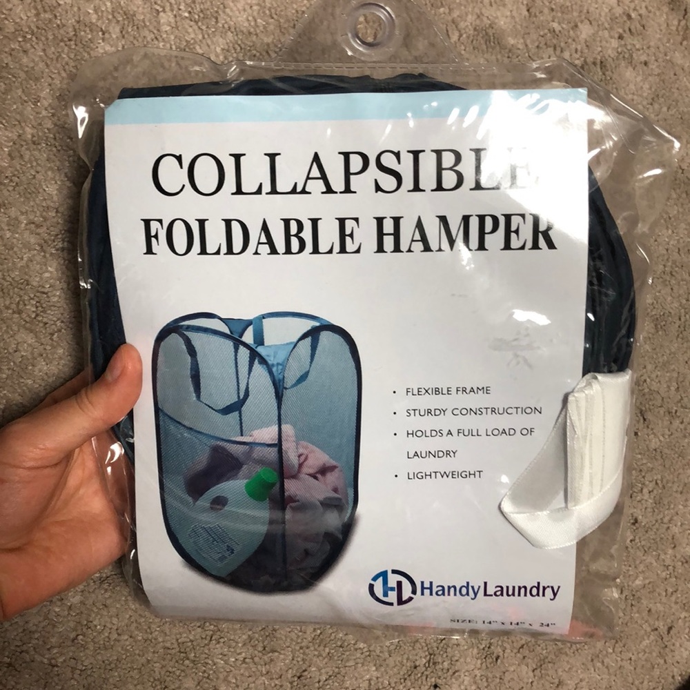 Collapsible foldable hamper